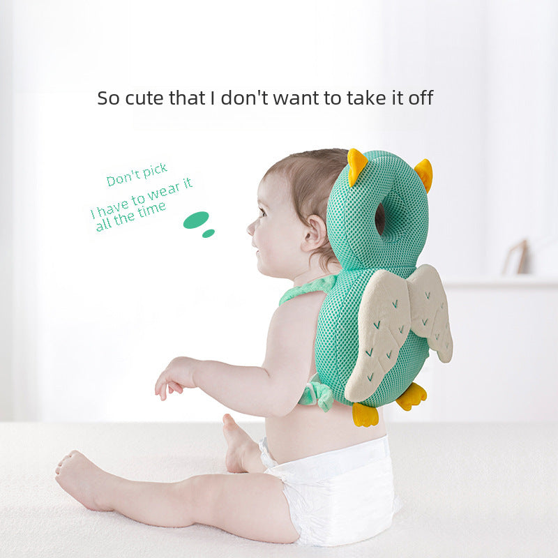 Baby Anti-fall Cushion Baby Anti-fall Pillow Breathable Toddler Walking Anti-collision Headrest Plush Owl Small Flying Dragon