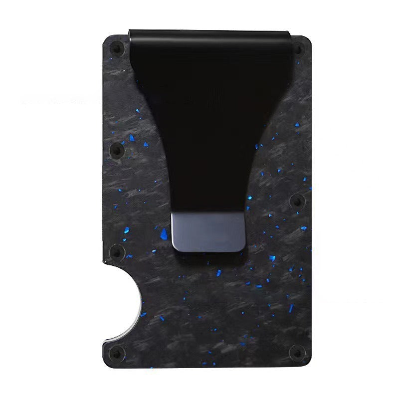 Garbled Carbon Fiber Wallet RFID Card Holder Anti-theft Brush Credit Card Case Wallet In Stock